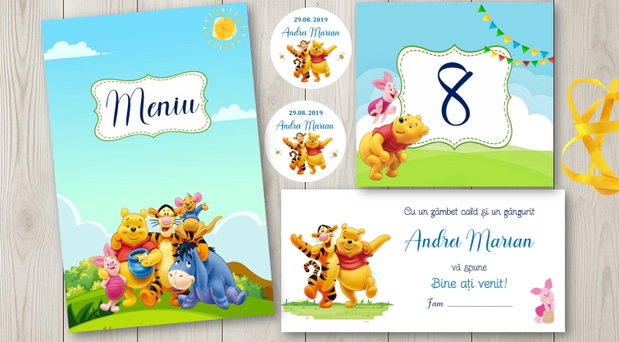 Numere masă botez Winnie the pooh