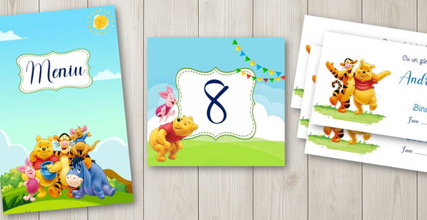 Numere masă botez Winnie the pooh