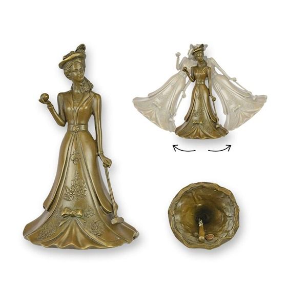 Jucatoare de golf-clopotel de masa din bronz