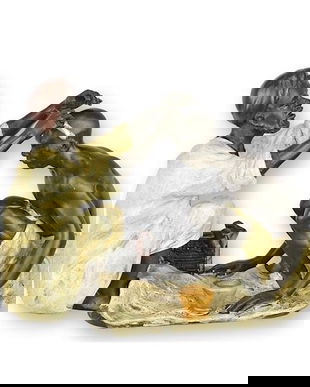 Barbier arab-statueta vieneza din bronz