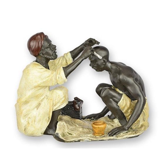Barbier arab-statueta vieneza din bronz