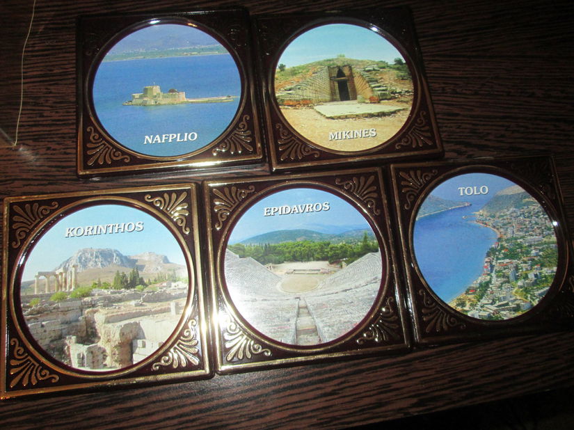 set 5 suporturi pahar Grecia