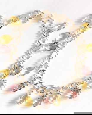 Bratara din argint 925 cu citrine si ametiste