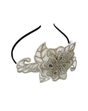 Fascinator cu Floare Alba