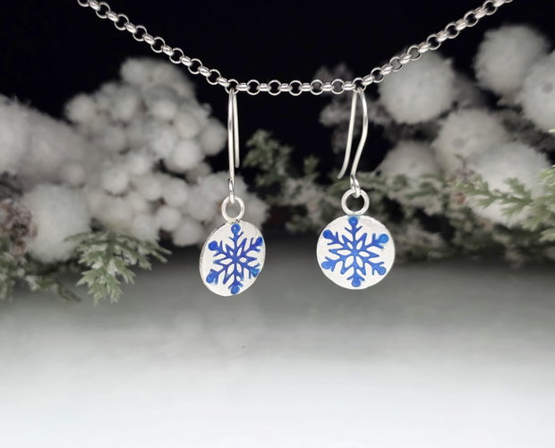 Cercei emailati ''Frosted''