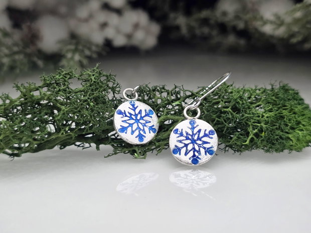 Cercei emailati ''Frosted''