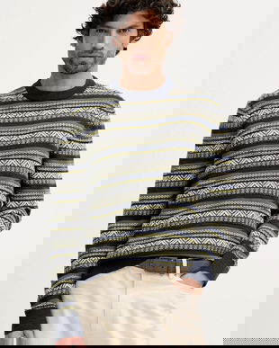 Barbour pulover de bumbac culoarea bleumarin, light, MKN1705