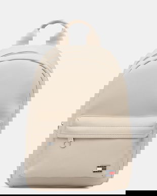 Tommy Jeans rucsac culoarea bej, mic, uni, AW0AW18086