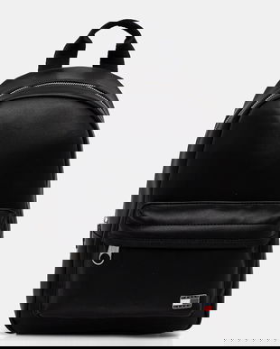 Tommy Jeans rucsac culoarea negru, mic, uni, AW0AW18086