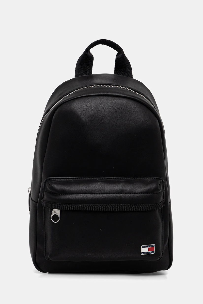 Tommy Jeans rucsac culoarea negru, mic, uni, AW0AW18086