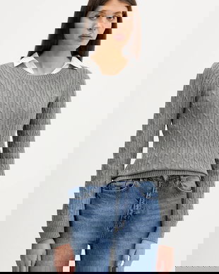 Hollister Co. pulover culoarea gri, KI350-5305-112