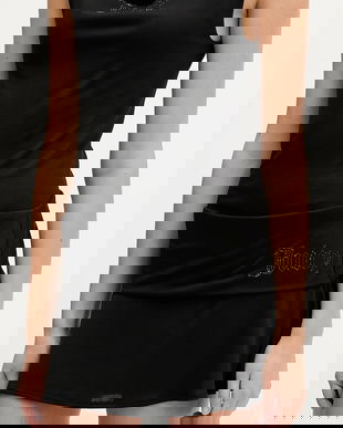 Juicy Couture fustă culoarea negru, mini, evazati, JCWGS126303