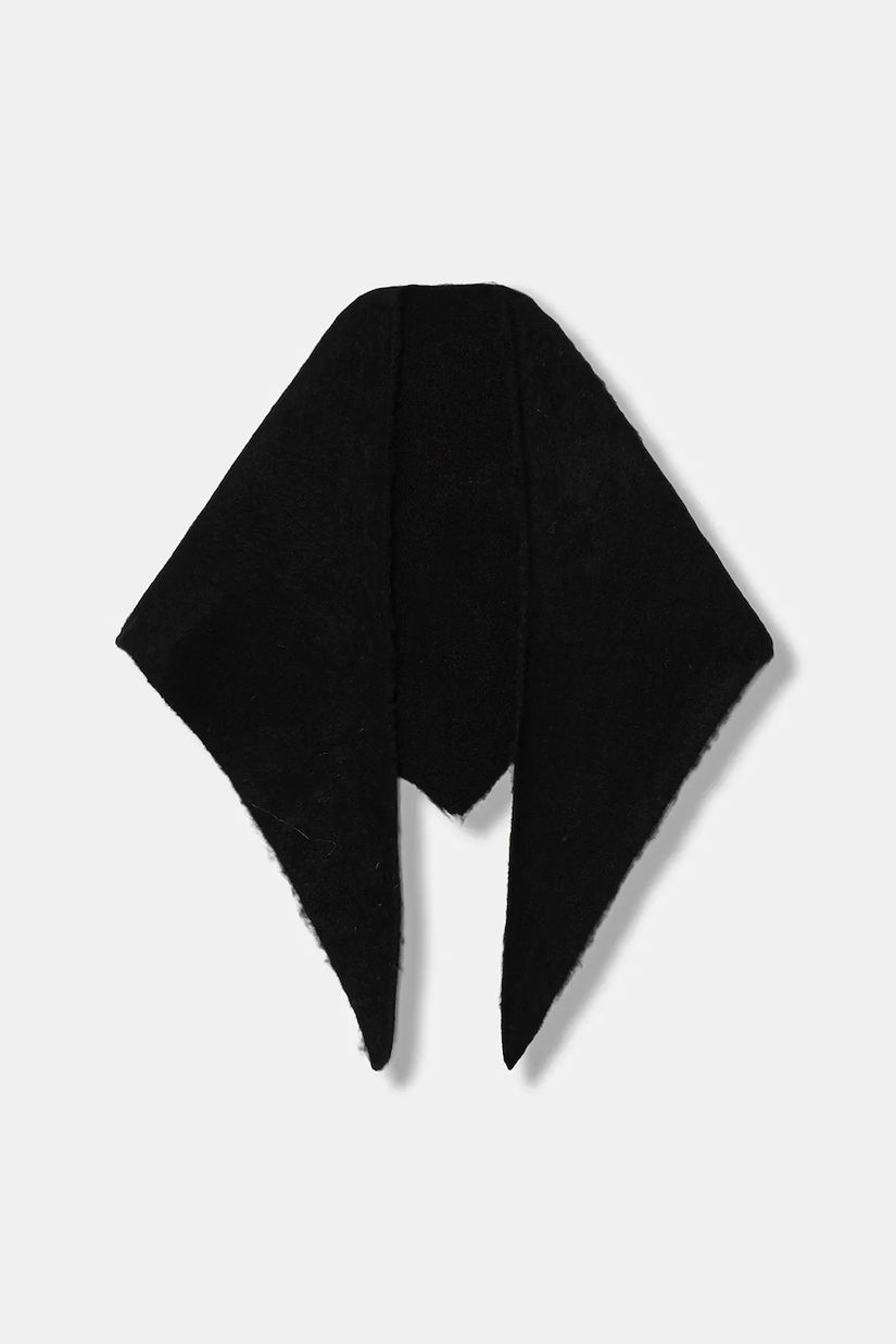 United Colors of Benetton eșarfă din amestec de lână culoarea negru, uni, 6QZPDU020