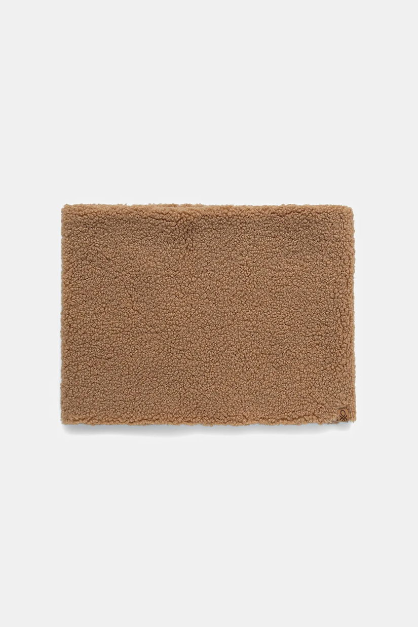 United Colors of Benetton fular împletit culoarea maro, uni, 69FWDU02D