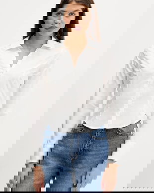 Tommy Jeans cămașă culoarea bej, cu guler clasic, slim, DW0DW22604