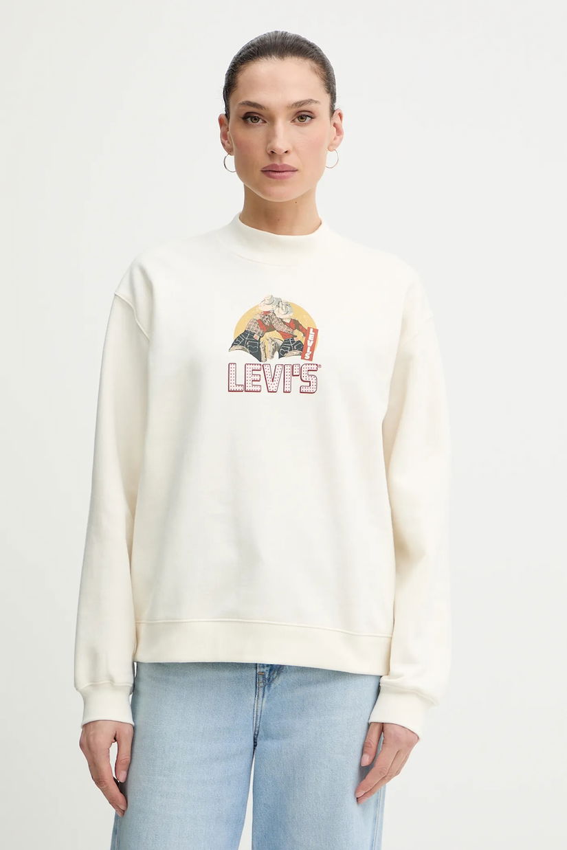 Levi's bluză culoarea bej, cu imprimeu, 003R9