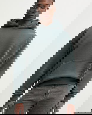 Hollister Co. bluză culoarea gri, cu glugă, uni, KI322-5148-300