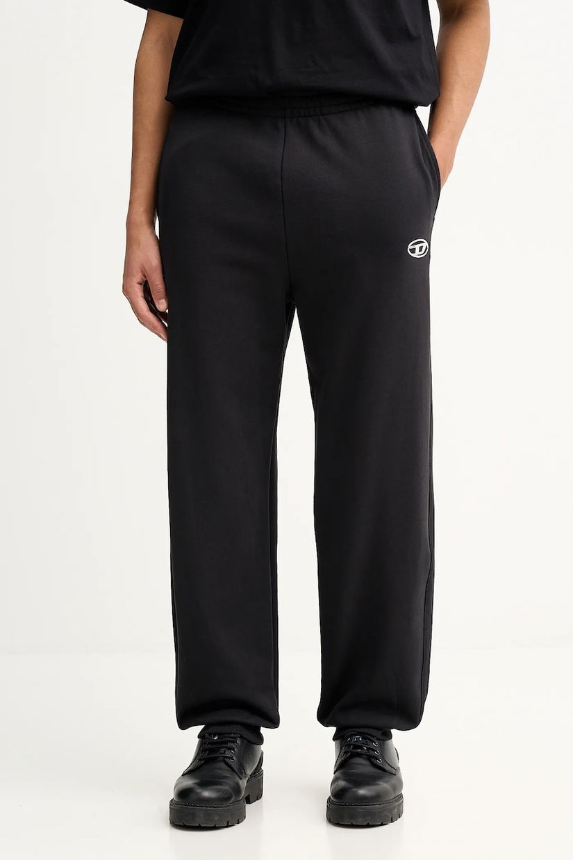 Diesel pantaloni de trening din bumbac P-MARKY-IOD culoarea negru, uni, A21794.0BKBW
