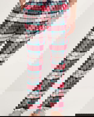 United Colors of Benetton pantaloni pijama bumbac culoarea roșu, cu imprimeu, 40EP4F00E