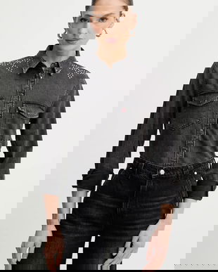 Levi's cămașă din bumbac culoarea gri, cu guler clasic, regular, 16786