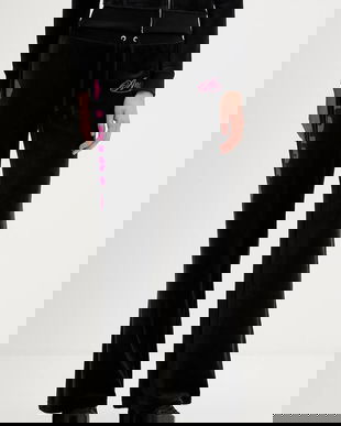 Juicy Couture pantaloni de trening Angel culoarea negru, cu imprimeu, JCNBJ126454