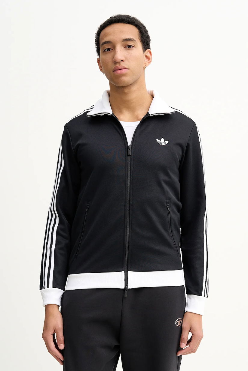 adidas Originals bluză Beckenbauer culoarea negru, cu imprimeu, KE3527