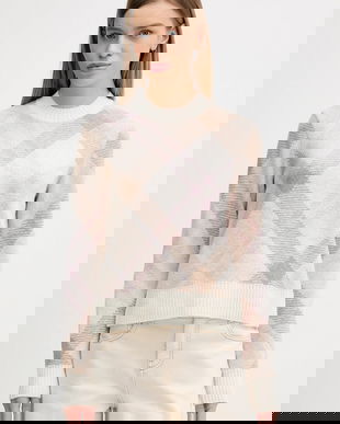 Barbour pulover din amestec de lână Sara culoarea bej, LKN1728