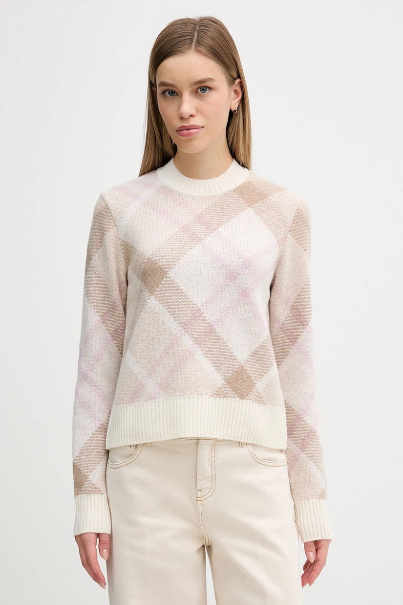 Barbour pulover din amestec de lână Sara culoarea bej, LKN1728