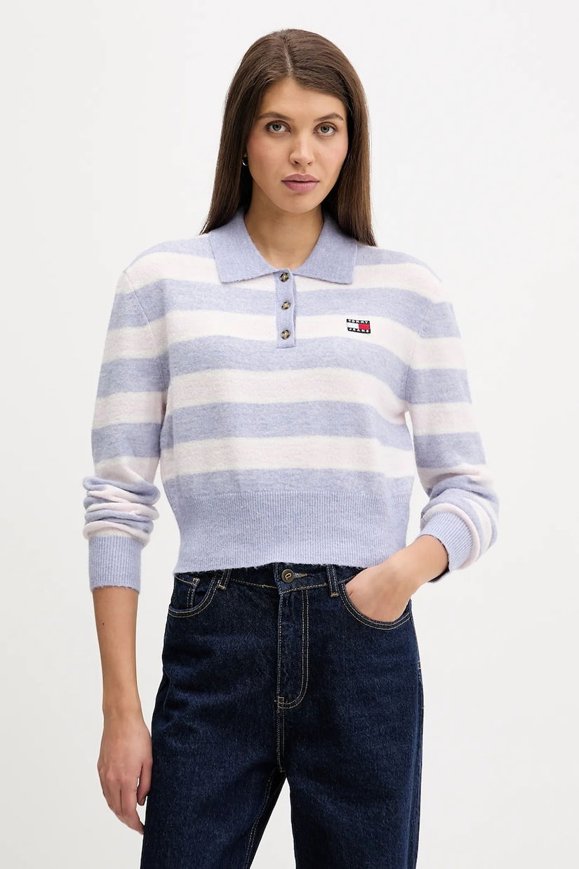 Tommy Jeans pulover din amestec de lână de alpaca DW0DW22558