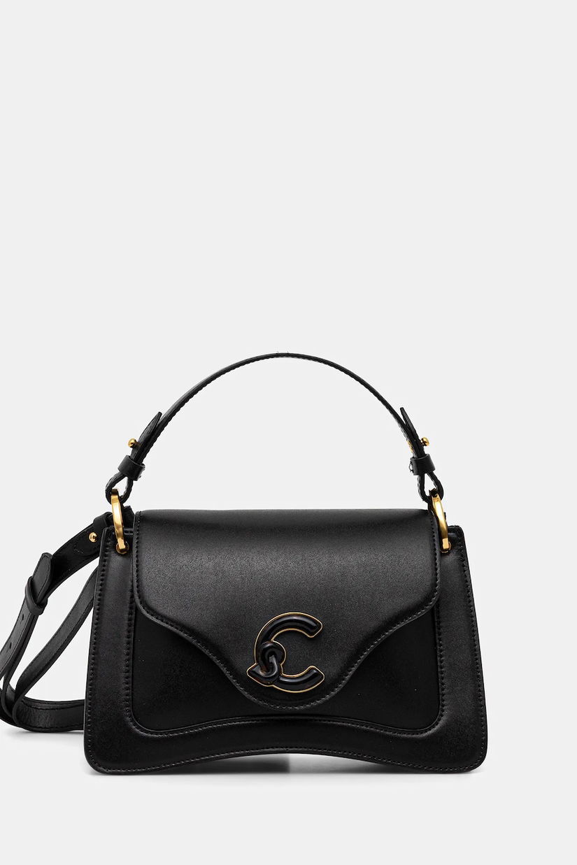 Coccinelle poșetă de piele C-ME CALF&MARB culoarea negru, E1 U4G 18 02 01