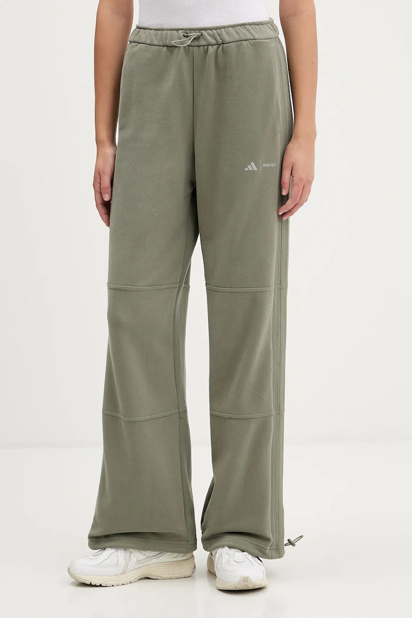 adidas pantaloni de trening din bumbac adidas x Moon Boot culoarea verde, uni, JM1099