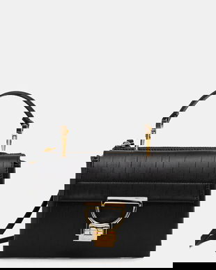 Coccinelle poșetă de piele ARLETTIS PLISSE culoarea negru, E1 UD9 55 B7 01