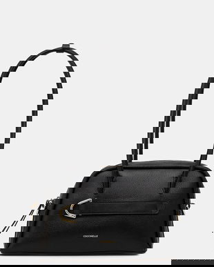 Coccinelle poșetă de piele PAKI culoarea negru, E1 U4A 12 01 01