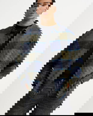 Vans cămașă din bumbac culoarea verde, cu guler clasic, relaxed, VN000P7ZF0O1