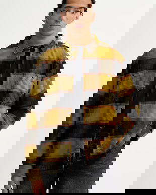 Vans cămașă din bumbac culoarea verde, cu guler clasic, regular, VN000P7ZF0H1