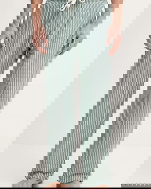 Abercrombie & Fitch pantaloni de pijama culoarea verde, cu imprimeu, KI113-5006-304