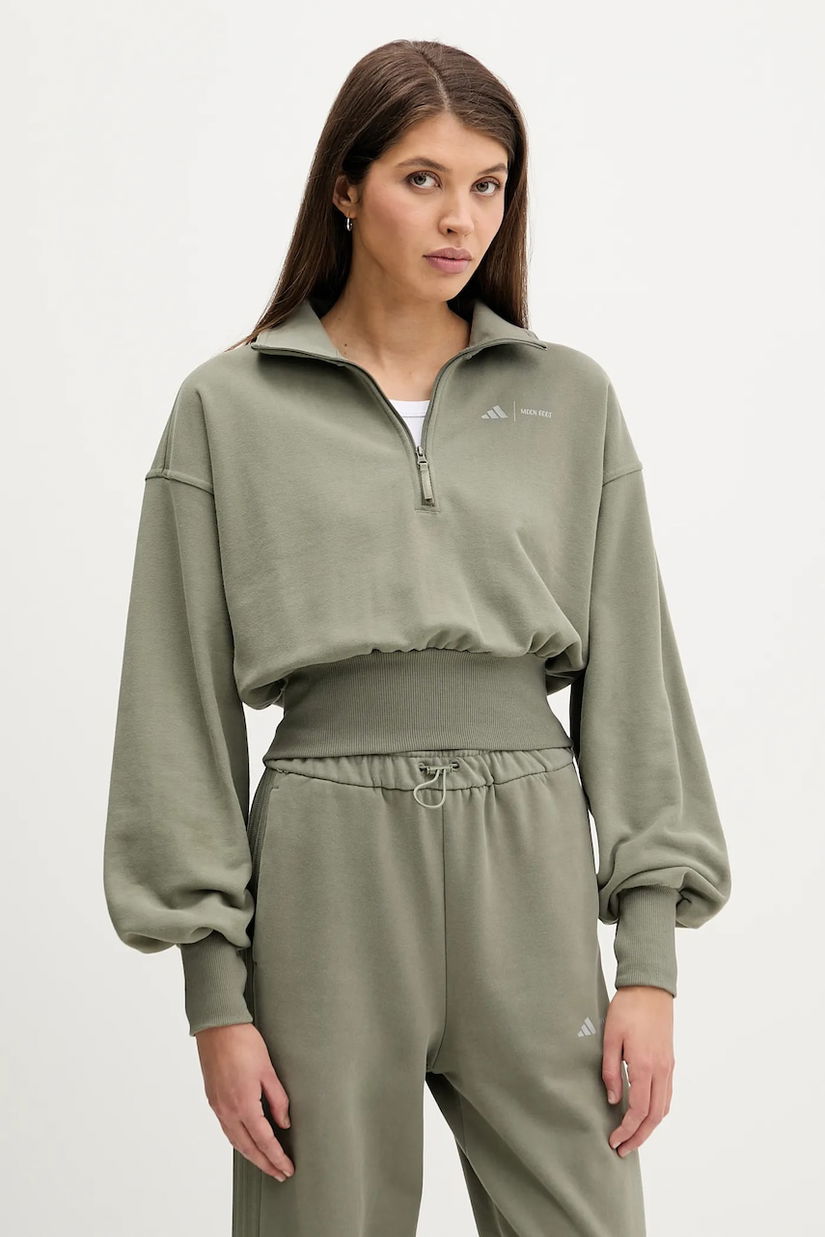 adidas hanorac de bumbac adidas x Moon Boot culoarea verde, cu imprimeu, JM1101