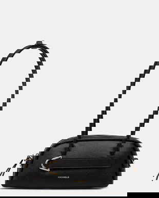 Coccinelle poșetă de piele PAKI culoarea negru, E1 U4A 12 02 01