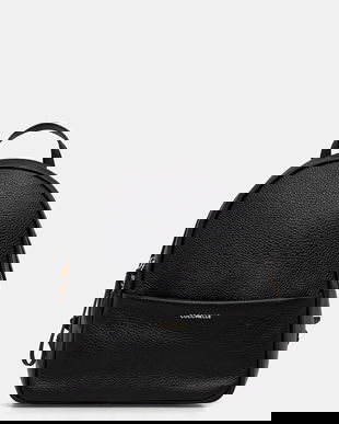 Coccinelle ghiozdan de piele NORY culoarea negru, mic, uni, E1 U45 14 02 01