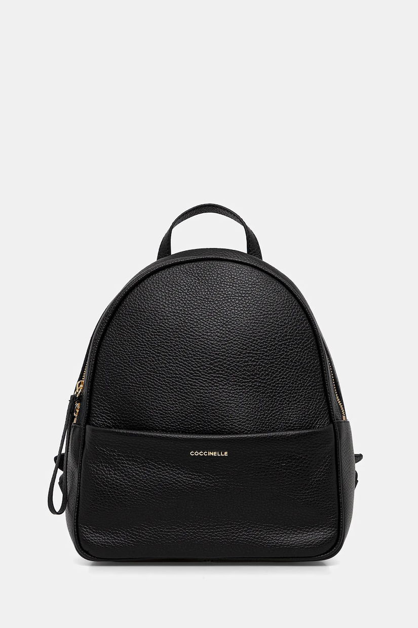 Coccinelle ghiozdan de piele NORY culoarea negru, mic, uni, E1 U45 14 02 01