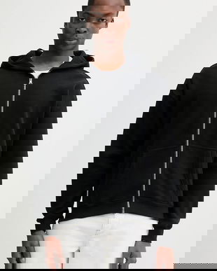 Hollister Co. bluză culoarea negru, cu glugă, uni, KI322-5141-900