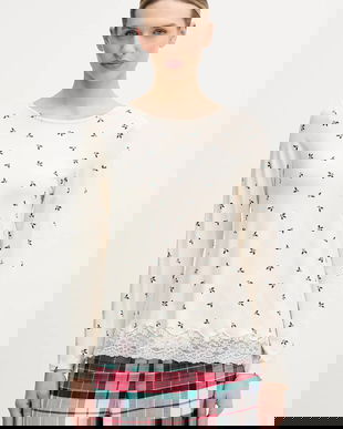 United Colors of Benetton longsleeve de pijama culoarea bej, 32V93M07V