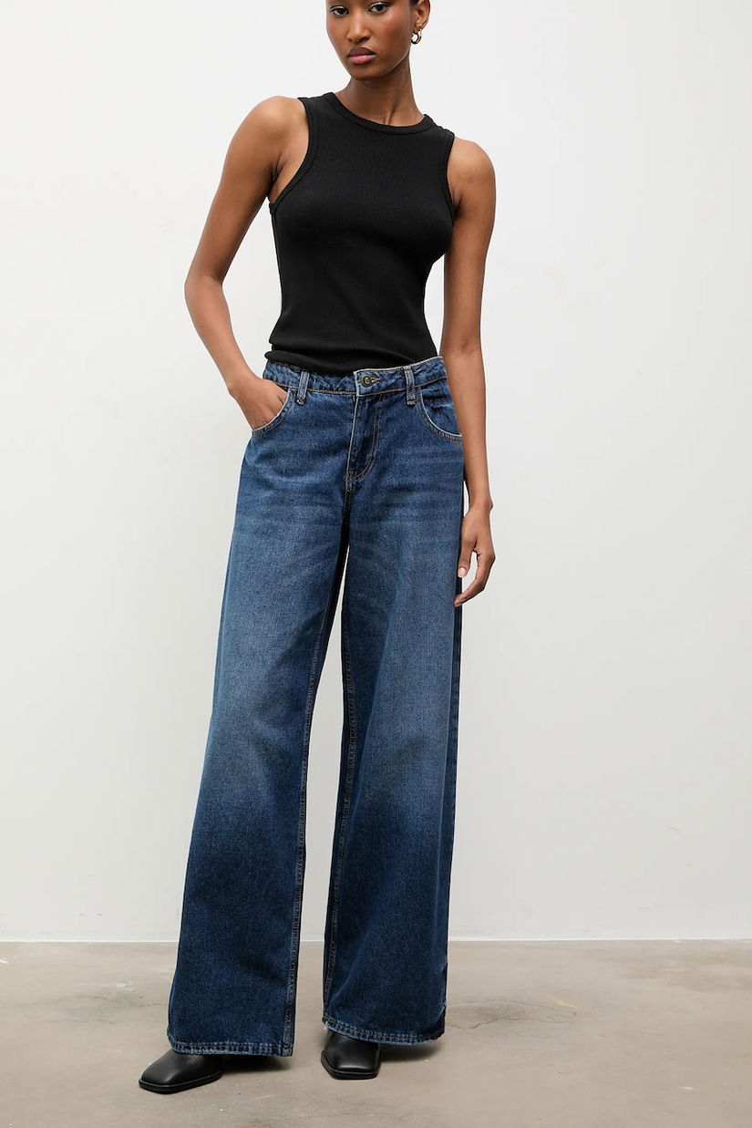 Answear.LAB jeansi culoarea albastru marin