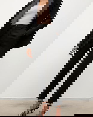 Answear.LAB pantaloni culoarea negru, mulata, high waist