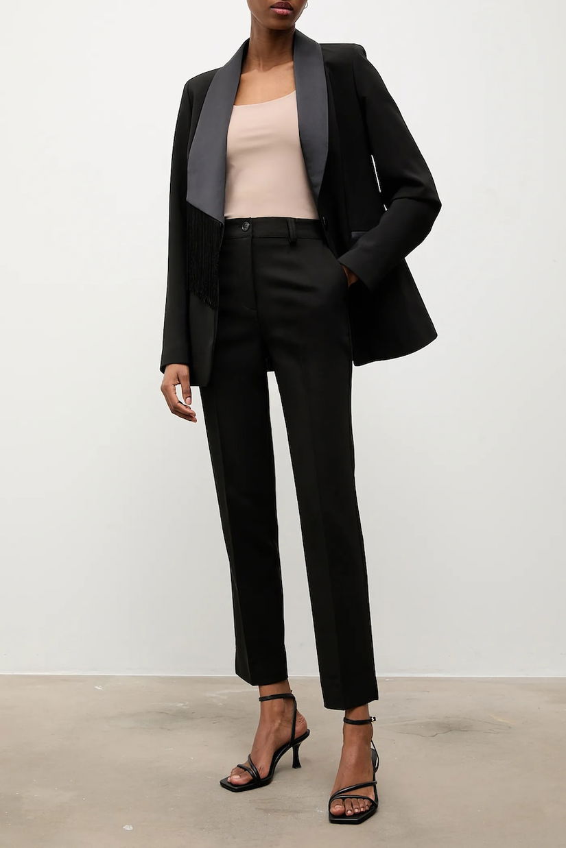 Answear.LAB pantaloni culoarea negru, mulata, high waist