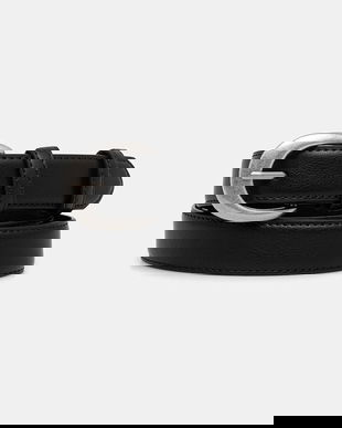 Answear.LAB curea de piele culoarea negru