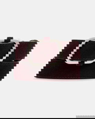 Answear.LAB curea din piele intoarsa culoarea bordo