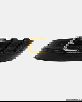 Answear.LAB curea de piele culoarea negru