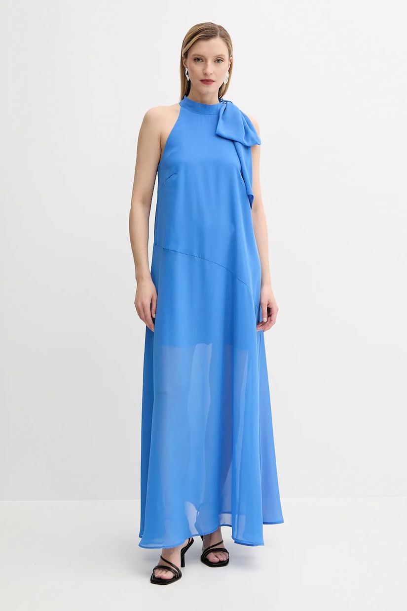 Gestuz rochie culoarea violet, maxi, evazati, 10910220