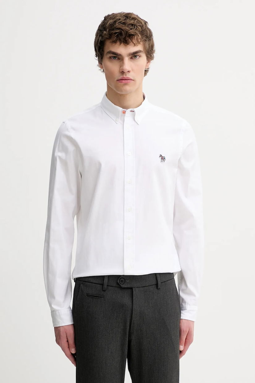 PS Paul Smith cămașă din bumbac cu guler button-down, slim, M2R-599R-PZEBRA